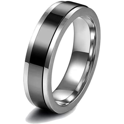 Bagues en acier inoxydable tendance Huitan pour hommes, design de chaîne, punk, couleur noire, pour homme, à porter au quotidien, pour une fête, cool et polyvalente 11 gray