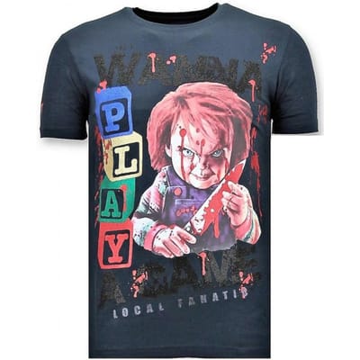 Luxe Heren T-shirt - Chucky Childs Play - Navy