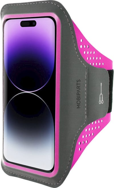 Mobiparts Comfort Fit Armband Universeel Sporthoesje Telefoons - Sport Hardloop Telefoonhouder Roze