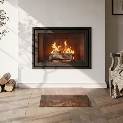 Coloray Vloerplaat Houtkachel - Plaat voor Onder Houtkachel - 50 cm x 50 cm - Open Haard Accessoires - Bruin Vloerplaat Kachel - Plaat Kachel - Plaat onder Houtkachel - Kachel Onderplaat - Onderplaat