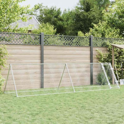 vidaXL - Kippenhok - 400x105x91 - cm - gegalvaniseerd - staal - zilverkleurig