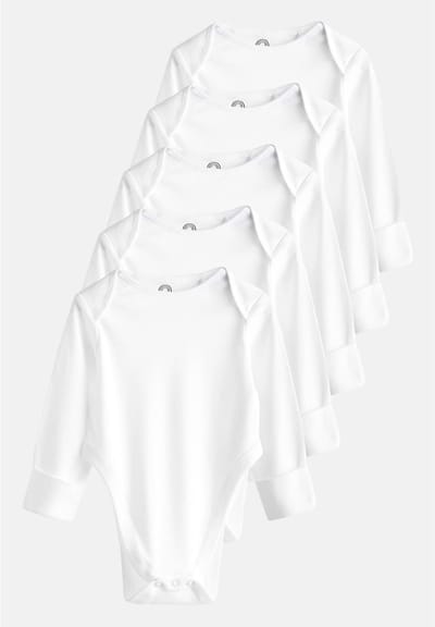 Next - Pasgeboren unisex - Hip Dysplasia Baby Long Sleeve Bodysuits 5 Pack - Wit