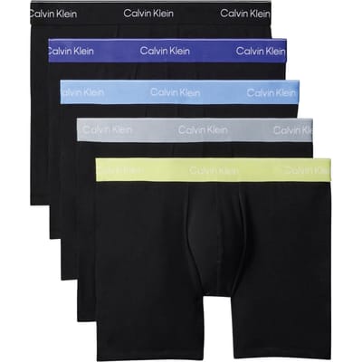Calvin Klein - Heren Onderbroeken 5-Pack Icon Stretch Boxers - Zwart - Maat S