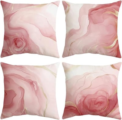 Set van 4 Moderne Kussenhoezen 45 x 45 cm voor Bank, Slaapkamer en Kantoor, Decoratieve Kussenslopen
