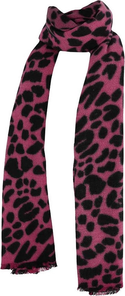 Tijger Print Sjaal Dames Sjaal Winter Sjaal Zwart-Cerise