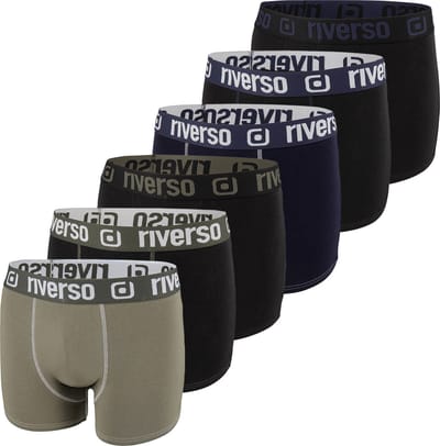 riverso Heren Boxershorts RIVOle 6-Pack Veelkleurig S