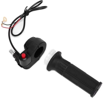 Dailygoods- Stuurgreep met Stopschakelaar - Gaspedaal - Geschikt voor MiniMoto Dirt Bike - Rubber/Kunststof - Stuurdiameter 0,8 cm - Kabellengte 80 cm