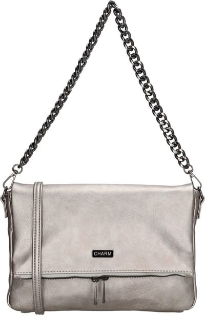 Charm London Bayswater Crossbody Schoudertas Fashion Bag - Donkerzilver