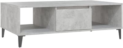 Salontafel - Koffietafel - Woonkamer Opbergen - Industriële Stijl - 103x60x35cm - Betongrijs
