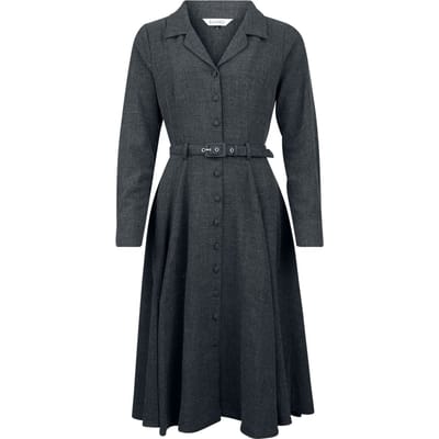 Banned Retro - Rockabilly Midi-jurk - Marigold Dress - XS tot 4XL - voor Vrouwen - zwart
