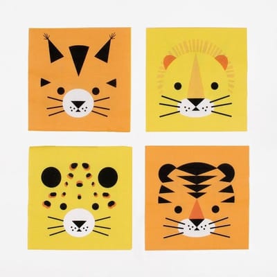 Papieren mini servetten | Servetten | Jungle | 25x25 centimeter