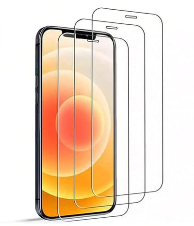 3 stuks gehard glas voor iPhone 12, iPhone 12 Pro, displaybeschermfolie, glasbescherming, ultra resistent, krasbestendig, zonder luchtbellen, hardheid 9H, glas hoge definitie 6,1 inch HD transparant