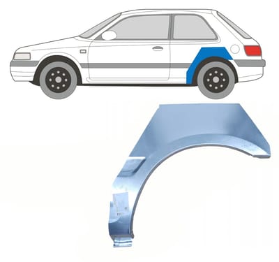 Reparatiepaneel achterspatbord voor Mazda 323 BG 1989-1994 / Links