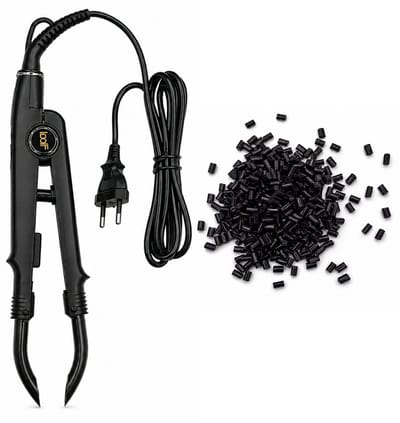 Loof Hair Extension Iron - Model L-603 - Met Keratine Lijmkorrels - 50g - Zwart - Haar Extensions