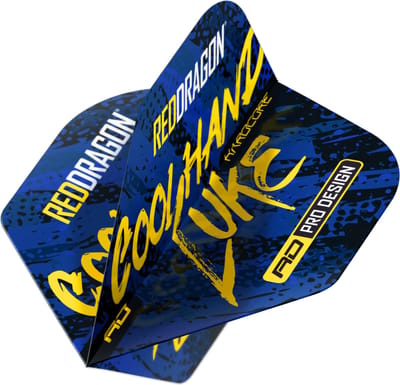 RED DRAGON - Hardcore Luke Humphries Signature Blauw Dartvluchten - 3 sets per pakket (9 Dartvluchten in totaal)