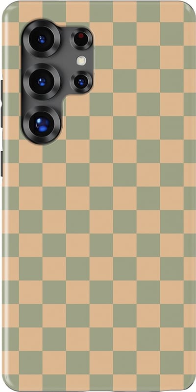 Design Hoesje Samsung Galaxy S25 Ultra | Geschikt Voor Mag | Tiny Squares Checkered Print | Backcover Samsung Galaxy S25 Ultra Calm Tiles