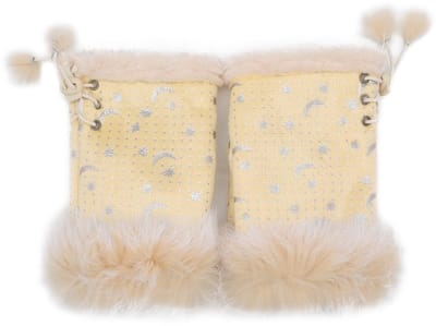 Dailygoods- Vingerloze Handschoenen - Dames - Winter - Warm - Polyester/Konijnenbont - Verstelbaar Koord - Modieuze Stijl