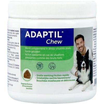 Adaptil Chew 30 stuks - Smakelijk kauwtabletten voor honden - Vermindert angst en spanning - Veilig en niet verslavend