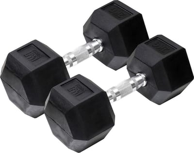 Orange Gym, Hex Dumbbell – 2KG – Set van 2 - hexagon dumbbells - neoprene dumbbell -