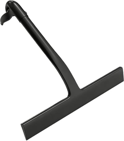 Glazen trekker - Douchewisser badkamer - Streeploos reinigen - Flexibele siliconen - 144 g - Zwart