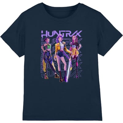 K-Pop Demon Hunters Kinderen Huntr/X Pose T-Shirt (Marineblauw)