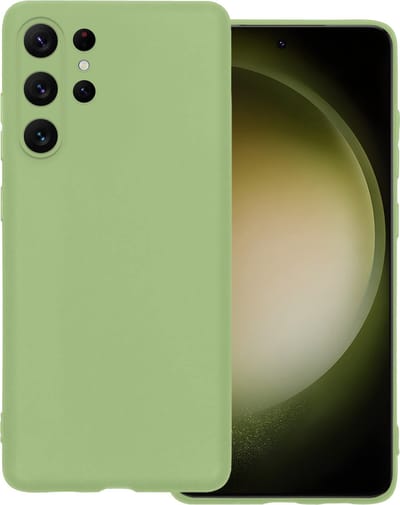 Hoesje Geschikt voor Samsung Galaxy S23 Ultra - Sterk & Shockproof - Hoes Cover - Siliconen Case - Groen