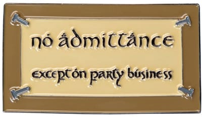 Lord of the Rings Magnet No Admittance (Enamel) 7 cm
