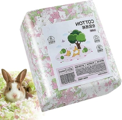 Dierenstrooisel Zacht - Bodembedekking Knaagdier - Comfortabel Verblijf - Geurcontrole Warmte - 900 g - Groen Roze