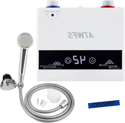 Boiler - Doorstromer - Doorstroom Boiler - Doorstroom Verwarmer - Elektrisch - Douche/Keuken - Automatische Thermostaat - Met Douchekop