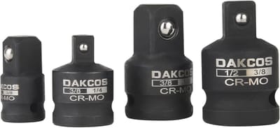 Impact Socket Adapter Set 4 Stuks - 1/4" naar 3/8", 3/8" naar 1/4", 3/8" naar 1/2", 1/2" naar 3/8"