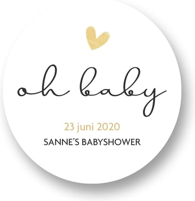 Sluitzegel - Babyshower - Sluitstickers Pimp Studio