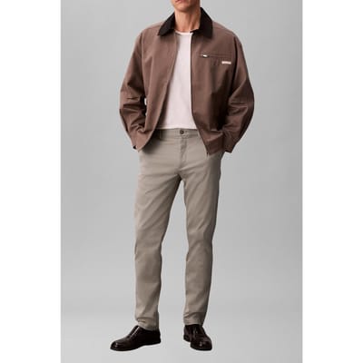 Calvin Klein Slim Refined Cotton Stretch Pants Vintage Khaki Taglia: W32L29 | Pantaloni chino Outlet | Uomo | Marrone