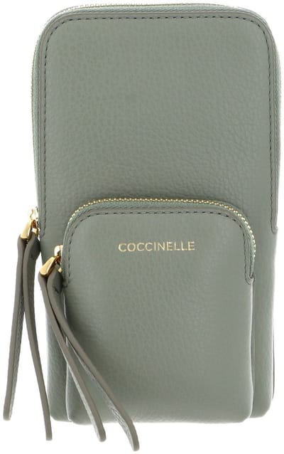 COCCINELLE Leren telefoontasje Pixie Hi-Tech Phone Bag Greenery groene