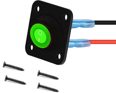 RUNCCI-YUN 12V LED Toggle Switch met Aluminium Panel - Groene Verlichting voor Auto, Boot en Truck