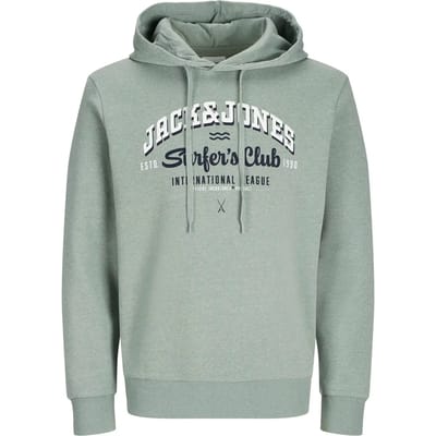 2-hals sweatshirt met capuchon en logo Jack & Jones