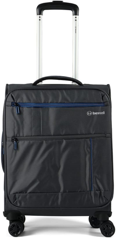 Benzi 5825 4 wielen Cabinewagen 55 cm met uitbreidingsplooi - Zachte bagage - Slot met sleutel - grau