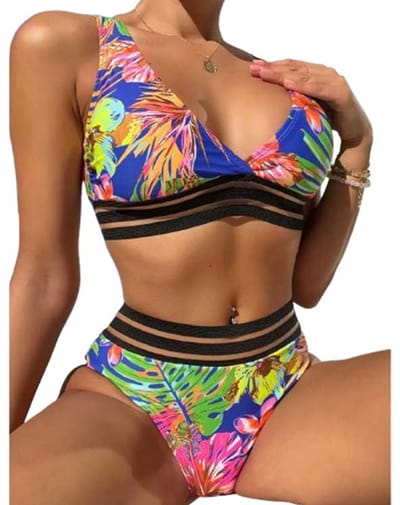Bikini met Doorschijnende Strips - Bad Mode