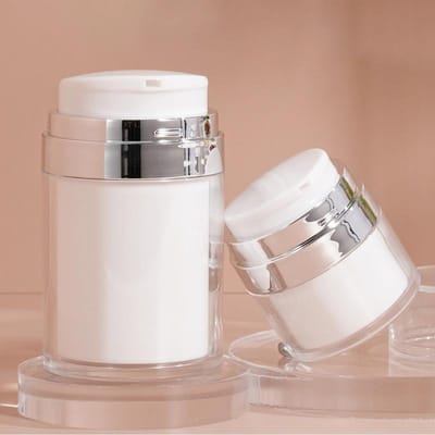 Pot Pompe Sans Air Vide Type Rechargeable Crèmes Gels Lotions Unité Distributrice Voyage étanche Contenant Cosmétique 1 PIÈCE Bouteille à Vide 15ml