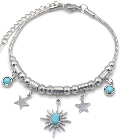 Armband – verstelbaar – RVS – roestvrij staal – zilverkleurig – 16-19cm – cadeau – geschenk – feest – feestdagen