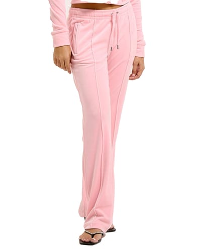 Juicy Couture Juicy Couture Tina Velour Track Pant With Diamante Branding ROZE - Maat XS