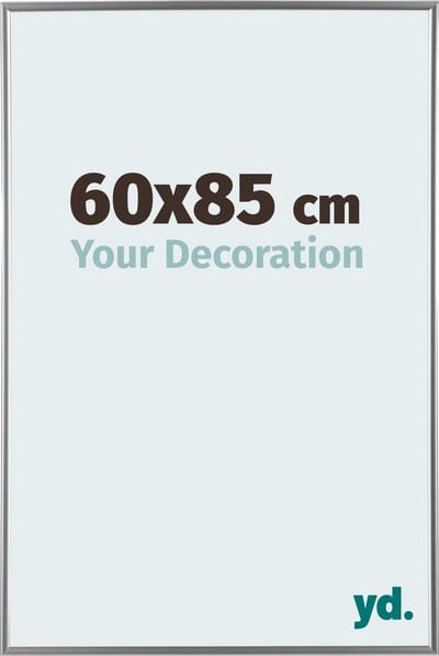 Your Decoration - Fotolijst 60x85 cm - Kunststof - Zilver Hoogglans - Evry