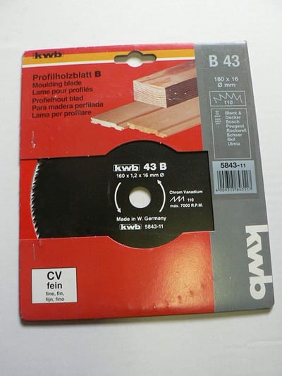 Fijn Zaagblad Cirkelzaag 160 x 16 mm voor Houtpanelen en Zacht Hout