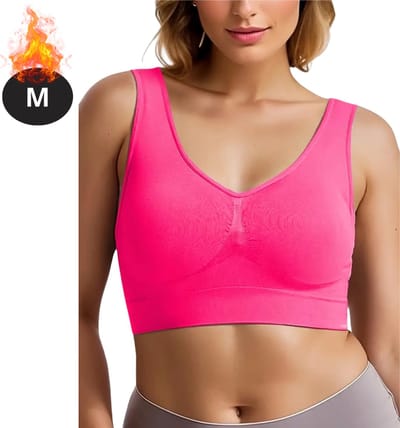 Bovista BH Zonder Beugel - Zonder Bandjes - Push-up Bh's - Comfort Beha - Gemengd - Comfortabel - Roze - Maat M