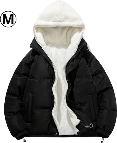 Bovista Parka Heren - Winterjas - Sherpa - Voor Heren - Jas - Winter - Volwassen - Extra Zacht - Zwart - Maat M