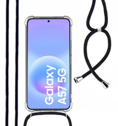 Hoesje Met Koord Geschikt Voor Samsung A57 - Lennexo Shockproof Hoesje Transparant Met Koord