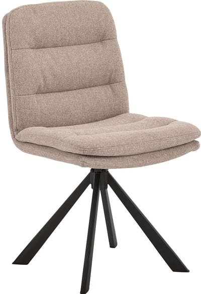 Giga Living Eetkamerstoel Ensta - Beige Stof - Zithoogte 52cm - Set van 2