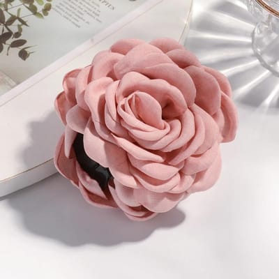 16 Kleuren Zweet Medium Maat Katoenen Stof Roos Bloem Haar Klauw Clips voor Vrouwen Koreaanse Ctach Haai Klem Haaraccessoires