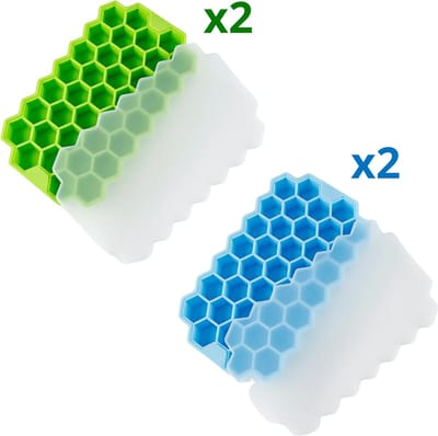 Bovista Ijsblokjesvormen - Ijsblokjesvorm - Ijsblokjesmakers - Ijsblokje - Whiskey - Zomer - Siliconen - Groen en Blauw