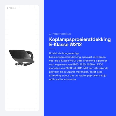 Dailygoods- Koplampsproeierafdekking Premiumkwaliteit - Gloednieuw - PBT/PC Materiaal - Slijtvast - Duurzaam - Professioneel Vervaardigd - Koplampsproeier