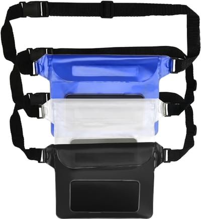 Dailygoody - Waterdichte Telefoon Zakjes - Unisex Fanny Packs - Onderwater Bescherming - 3 Pak - Ideaal voor Strand en Zwemmen - Perfect voor Wandelen
